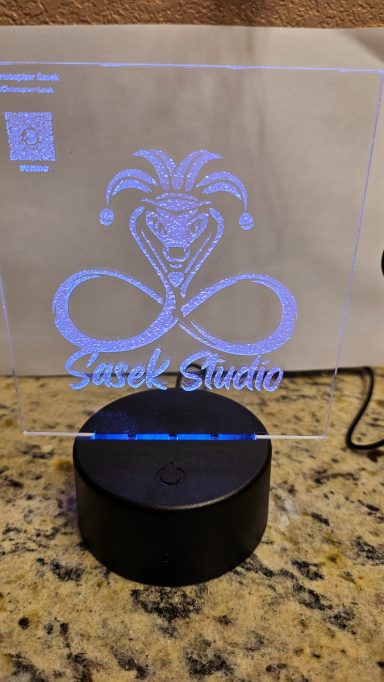 Etched Acrylic LED Light